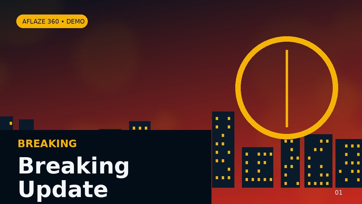 Aflaze 360 demo image for Breaking: Emergency Teams Complete Major City Safety Drill